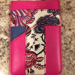 Tory Burch leather ID/CC case for cell phone, NEW